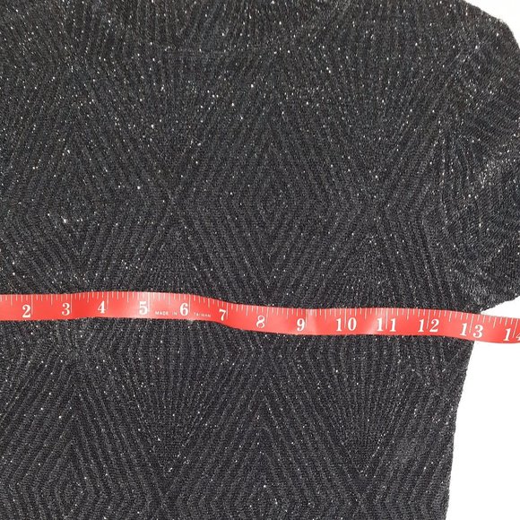 Speechless XS Metallic Pullover Crewneck Sweater Ribbed Knit Mock Turtleneck - Picture 6 of 7